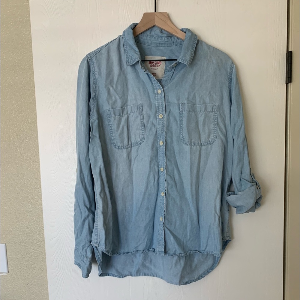 Boyfriend button up denim shirt